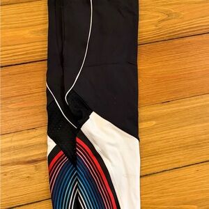 Peloton Black and Multicolor Athletic Leggings